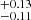 $ {}^{+0.13}_{-0.11} $