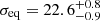 $ \sigma _{\mathrm {eq}}=22.6^{+0.8}_{-0.9} $