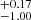 $ {}^{+0.17}_{-1.00} $