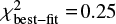 $\chi_{\text {best-fit}}^{2}= 0.25$