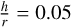 $\frac{h}{r}=0.05$