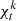 $ \chi ^{k}_{t} $