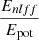 $ \frac {E_{nlff}}{E_{\mathrm {pot}}} $