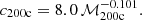 $$ c_{200\mathrm {c}} = 8.0\,{\cal {{M}}}_{200\mathrm {c}}^{-0.101}. $$