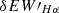 $ {\delta {E{W\prime_{H\alpha}}}} $