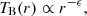$$ T_{\mathrm {B}}(r)\propto r^{-\epsilon }, $$
