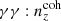 $ {\gamma\gamma} : {n^{\mathrm{coh}}_{z}} $