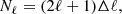 $$ \begin{aligned} N_\ell = (2\ell + 1)\Delta \ell , \end{aligned} $$
