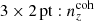 $ {{3\times2\,\mathrm{pt}}}:{n^{\mathrm{coh}}_{z}} $
