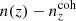 $ n(z)-{n^{\mathrm{coh}}_{z}} $