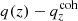 $ q(z)-q_{z}^{\mathrm{coh}} $