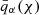 $ \bar{q}_{\alpha}(\chi) $