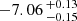 $ -7.06 \,^{+0.13}_{-0.15} $
