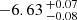 $ -6.63 \,^{+0.07}_{-0.08} $