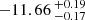$ -11.66 \,^{+0.19}_{-0.17} $