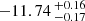 $ -11.74 \,^{+0.16}_{-0.17} $