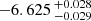 $ -6.625 \,^{+0.028}_{-0.029} $