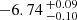 $ -6.74 \,^{+0.09}_{-0.10} $
