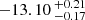 $ -13.10 \,^{+0.21}_{-0.17} $