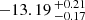 $ -13.19 \,^{+0.21}_{-0.17} $