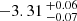 $ -3.31 \,^{+0.06}_{-0.07} $