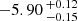 $ -5.90 \,^{+0.12}_{-0.15} $