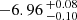 $ -6.96 \,^{+0.08}_{-0.10} $