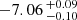 $ -7.06 \,^{+0.09}_{-0.10} $
