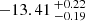 $ -13.41 \,^{+0.22}_{-0.19} $