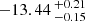 $ -13.44 \,^{+0.21}_{-0.15} $