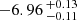 $ -6.96 \,^{+0.13}_{-0.11} $