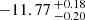 $ -11.77 \,^{+0.18}_{-0.20} $