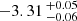 $ -3.31 \,^{+0.05}_{-0.06} $