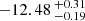 $ -12.48 \,^{+0.31}_{-0.19} $