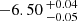 $ -6.50 \,^{+0.04}_{-0.05} $