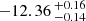 $ -12.36 \,^{+0.16}_{-0.14} $