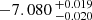 $ -7.080 \,^{+0.019}_{-0.020} $