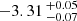 $ -3.31 \,^{+0.05}_{-0.07} $