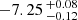 $ -7.25 \,^{+0.08}_{-0.12} $