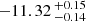 $ -11.32 \,^{+0.15}_{-0.14} $
