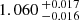 $ 1.060 \,^{+0.017}_{-0.016} $