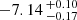 $ -7.14 \,^{+0.10}_{-0.17} $