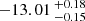 $ -13.01 \,^{+0.18}_{-0.15} $