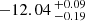 $ -12.04 \,^{+0.09}_{-0.19} $