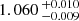 $ 1.060 \,^{+0.010}_{-0.009} $
