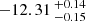 $ -12.31 \,^{+0.14}_{-0.15} $