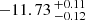 $ -11.73 \,^{+0.11}_{-0.12} $