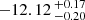 $ -12.12 \,^{+0.17}_{-0.20} $