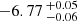 $ -6.77 \,^{+0.05}_{-0.06} $