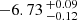 $ -6.73 \,^{+0.09}_{-0.12} $